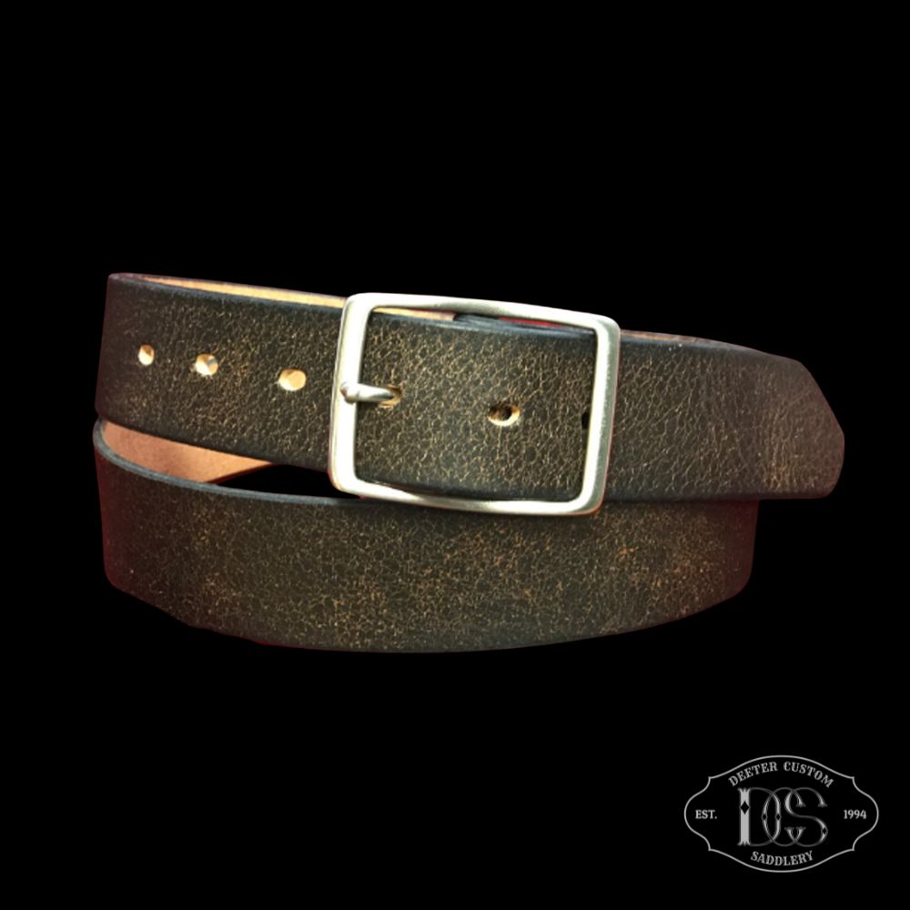 1 1/2" Black Crackled Belt