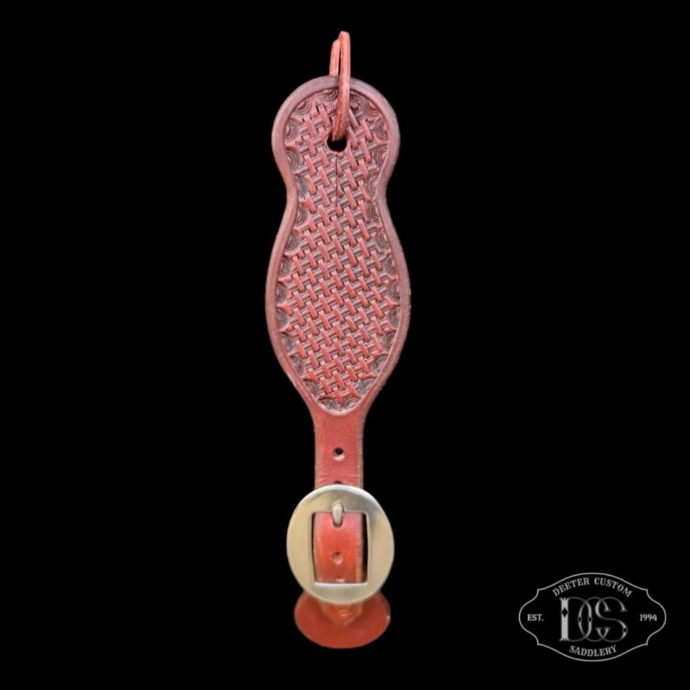 Youth/Ladies Scalloped Basket Stamp Spur Straps