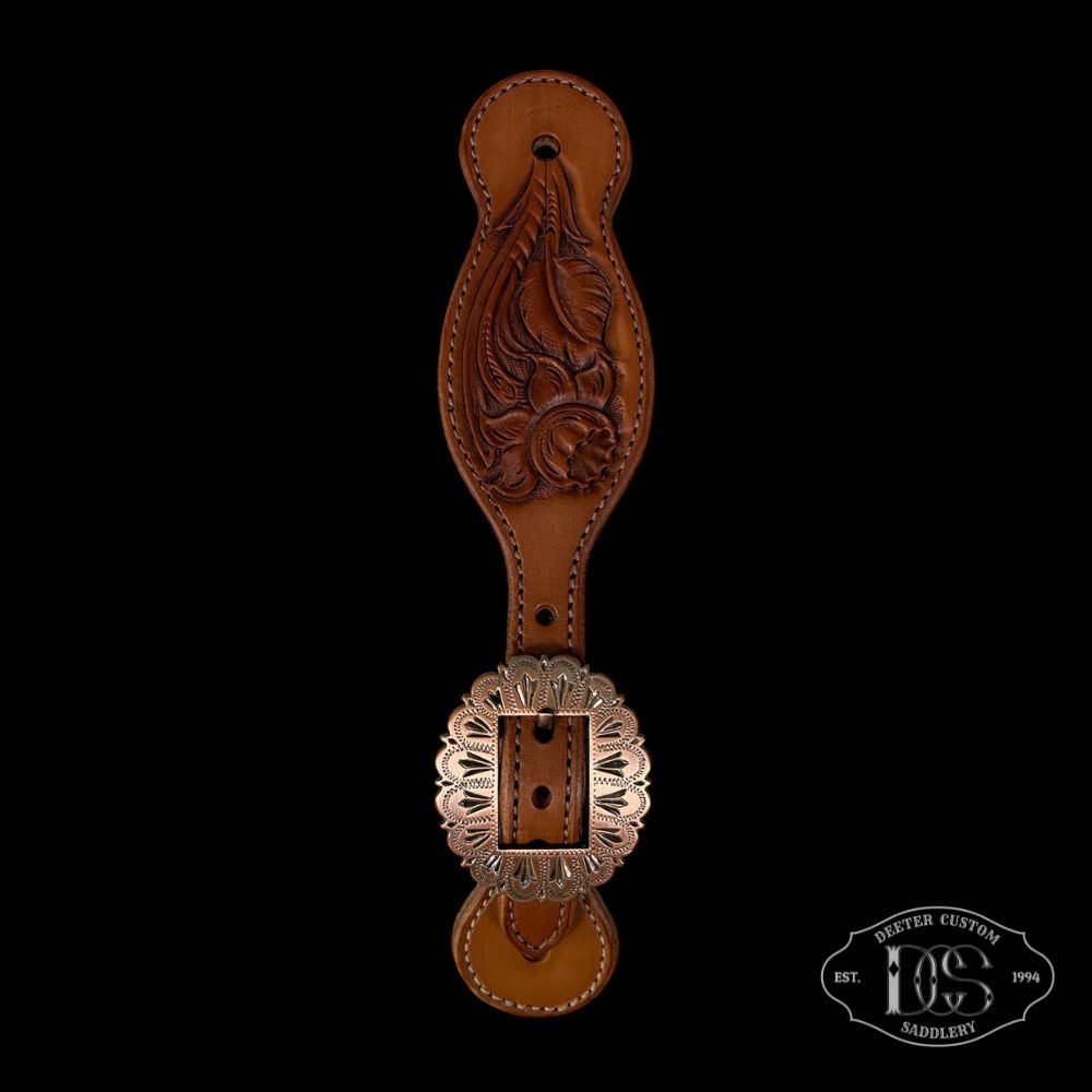 Youth/Ladies Scalloped Floral Spur Straps